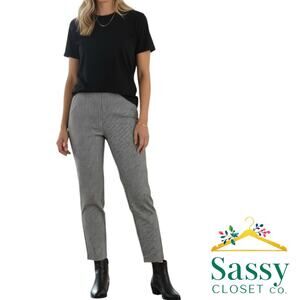 Calvin Klein Black White Houndstooth Ankle Pants Women’s 10 EUC